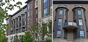 Henley Hudson Condominums by Estolga Aluminum Composite Panels, manufactured by Allied Metal 