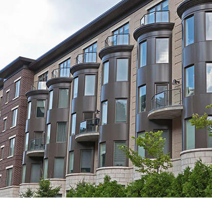 Alpolic Aluminum Metal Composite Materials ACM supplied by Allied Metal fabricator of Estolga 3000 Wet Seal.